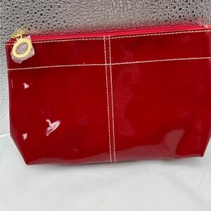 Estee Lauder Makeup Storage Bag Red Patent Pre-Owned